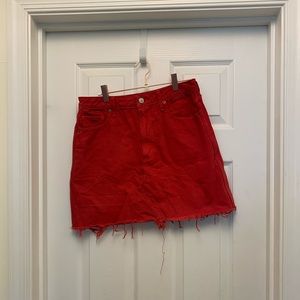 Red jean skirt (Abercrombie)
